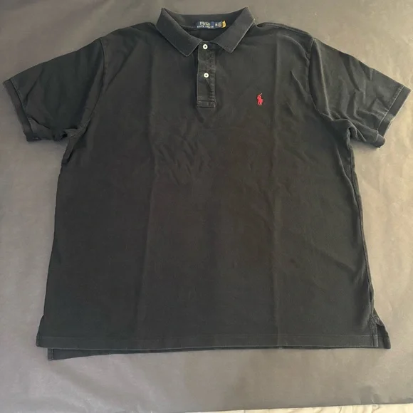 The Iconic Mesh Polo Shirt Black Big & Tall 3XB 3TG - Picture 2 of 10